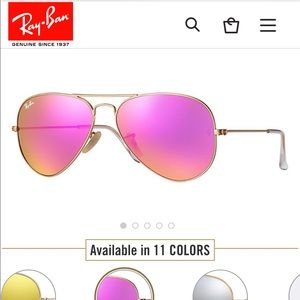 RayBan Pink Aviator Flash Lenses